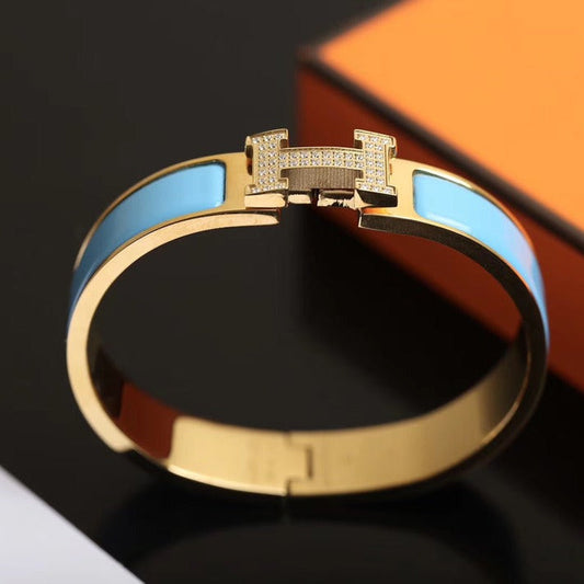 LUXEIFY H CLOUD BLUE BRACELET GOLD DIAMOND