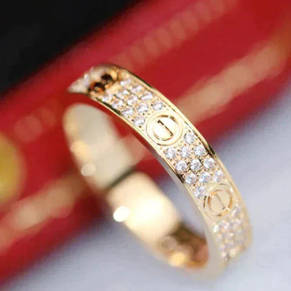 LUXEIFY LOVE RING 4MM DIAMOND PAVED
