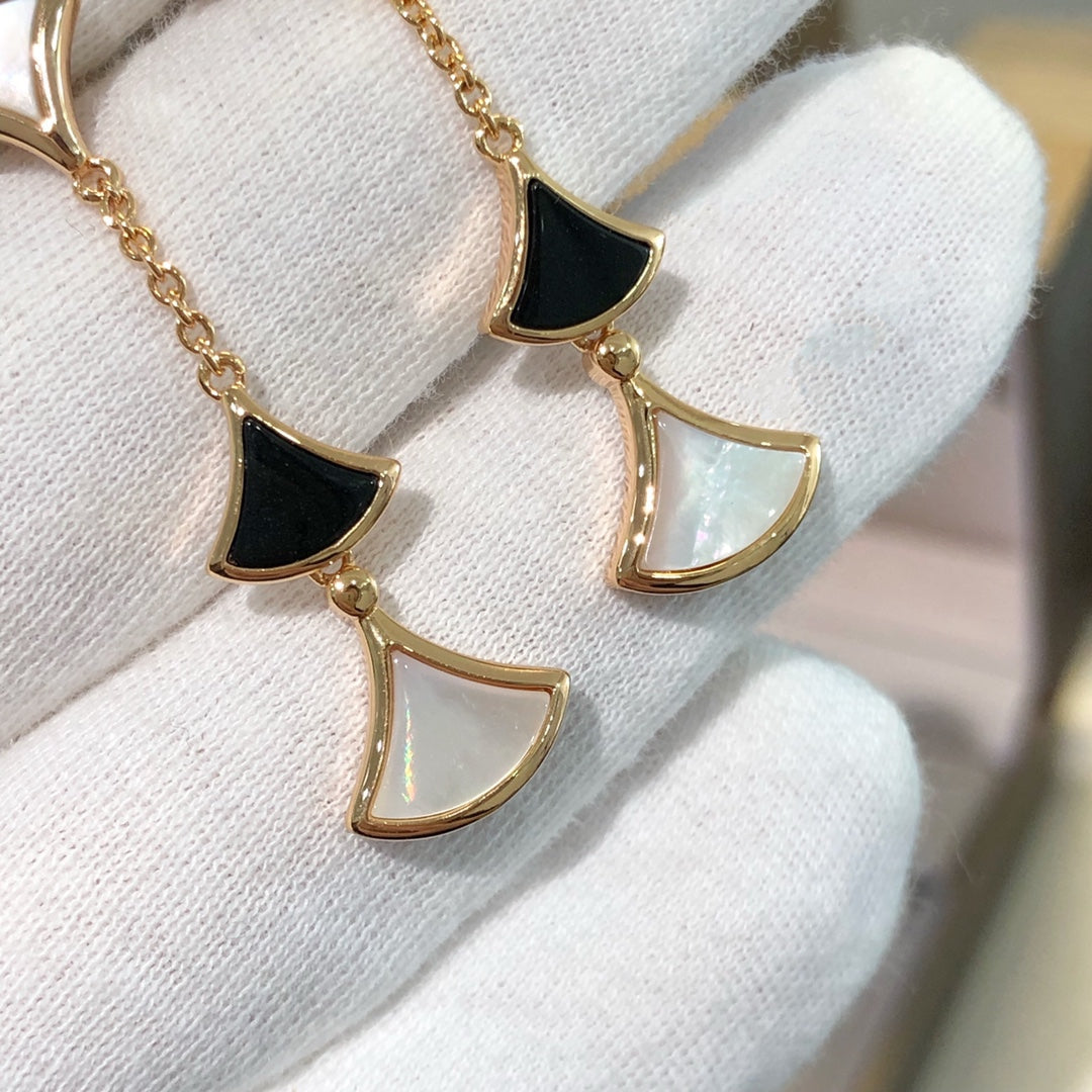 PENDIENTES LUXEIFY DREAM 3 MOTIVOS ÓNIX MOP ORO ROSA
