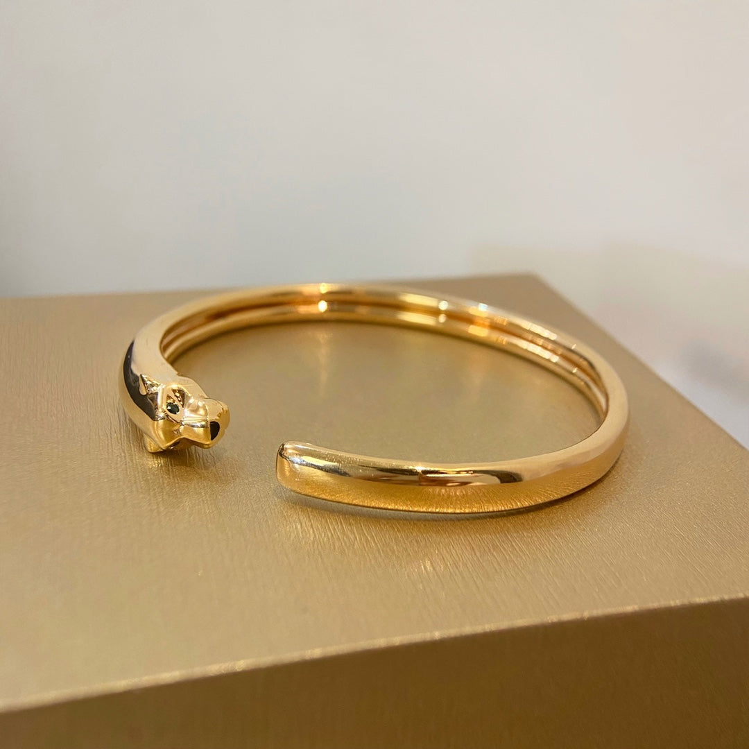 LUXEIFY PANTHERE GOLD OPEN BRACELET