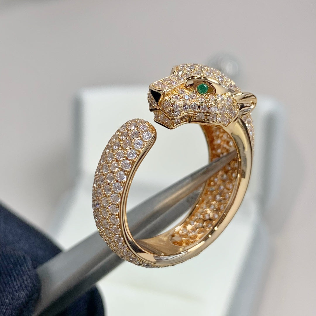 LUXEIFY PANTHERE PINK GOLD DIAMOND RING