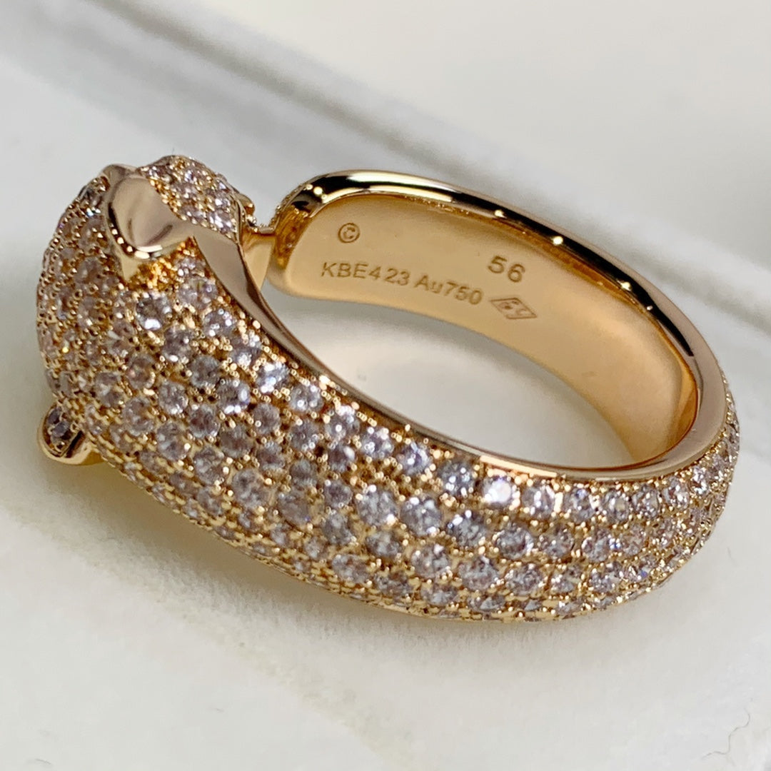 LUXEIFY PANTHERE PINK GOLD DIAMOND RING