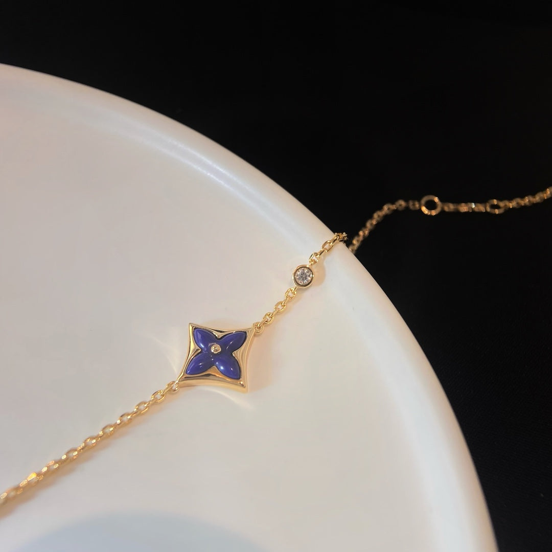 LUXEIFY COLOR STAR PINK GOLD DIAMOND BRACELET