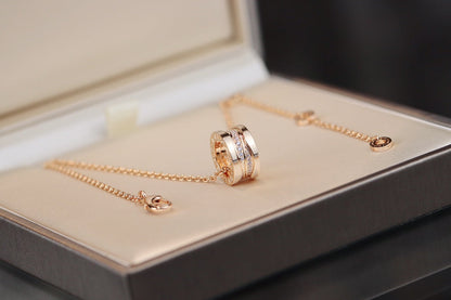 LUXEIFY ZERO 1 PINK GOLD DIAMOND NECKLACE