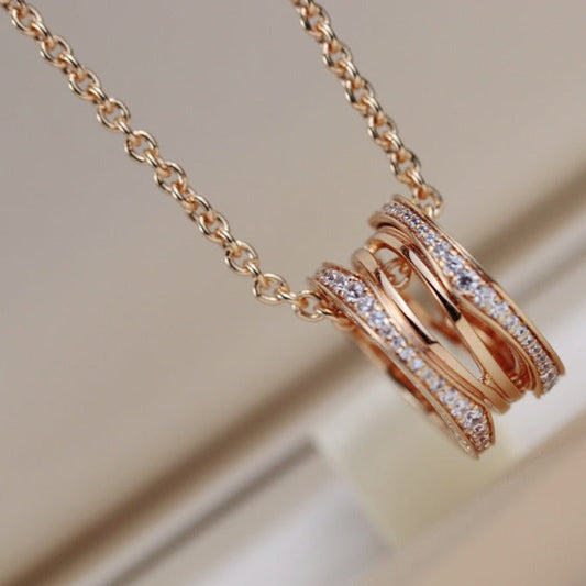 LUXEIFY ZERO 1 PINK GOLD NECKLACE