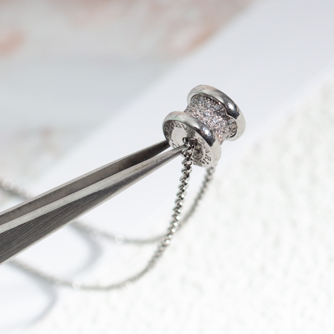 LUXEIFY ZERO 1 SILVER DIAMOND NECKLACE