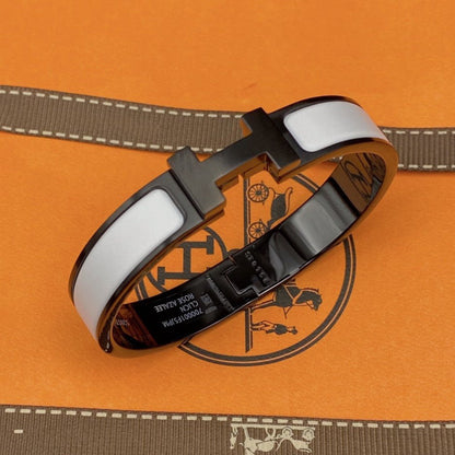 LUXEIFY H BRACELET 12MM BLACK WHITE CERAMIC