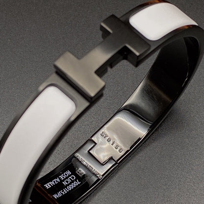 LUXEIFY H BRACELET 12MM BLACK WHITE CERAMIC