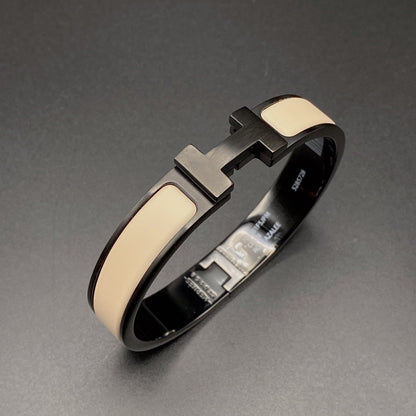 LUXEIFY H BRACELET 12MM BLACK BEIGE CERAMIC