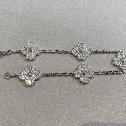 CLOVER 5 MOTIF FULL DIAMOND BRACELET COLLECTION