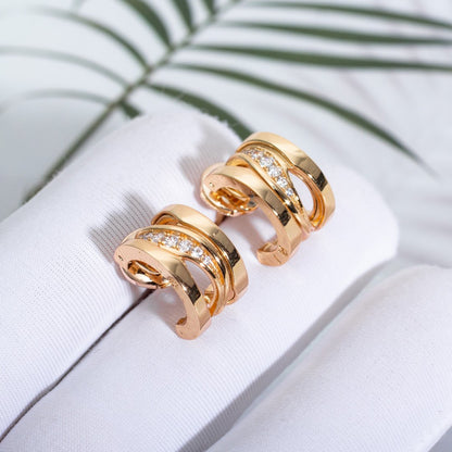 LUXEIFY ZERO 1 PINK GOLD DIAMONDS EARRINGS