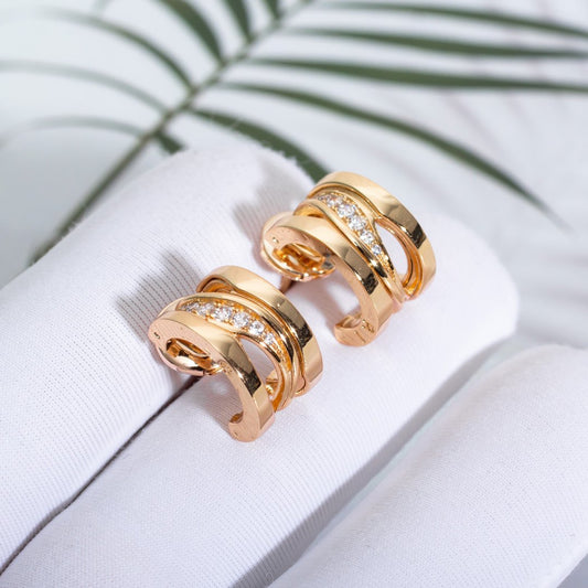 LUXEIFY ZERO 1 PINK GOLD DIAMONDS EARRINGS
