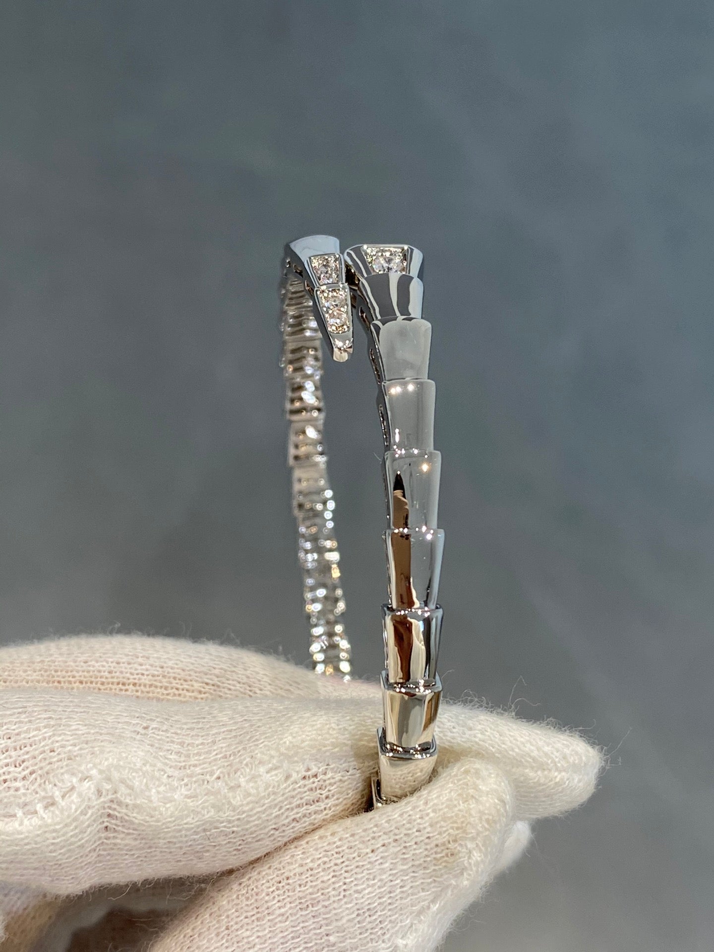 LUXEIFY SERPENTI BRACELET DIAMONDS SILVER
