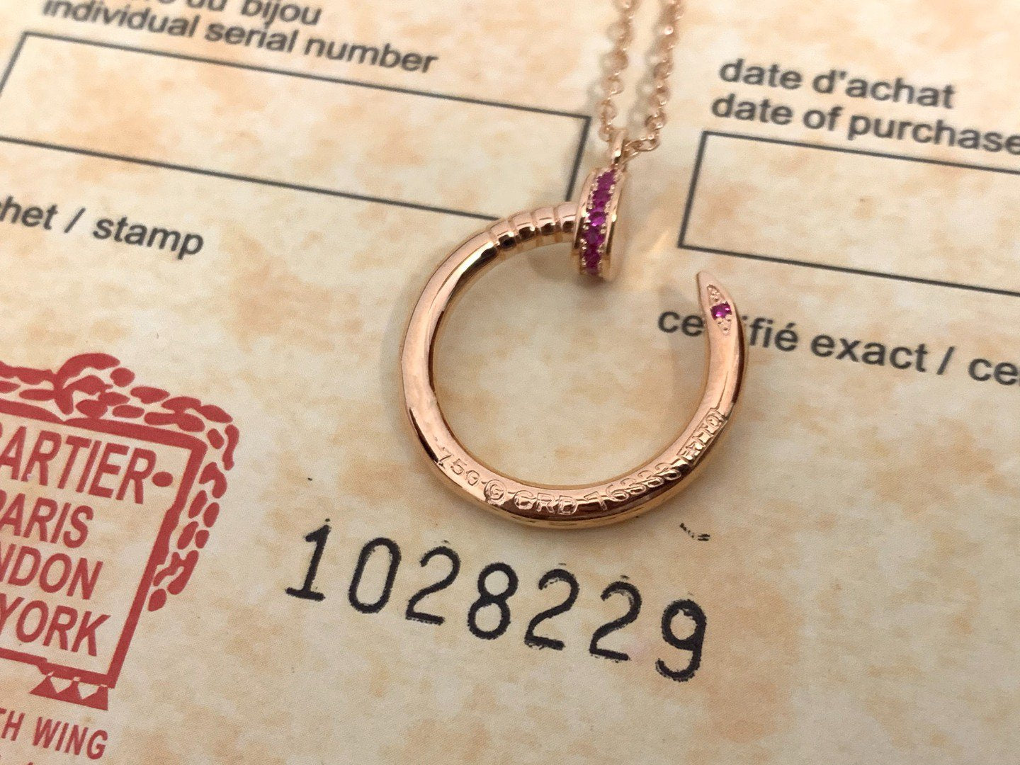 LUXEIFY JUSTE PINK DIAMOND NECKLACE