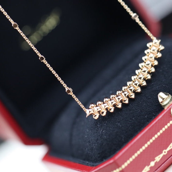 LUXEIFY CLASH PINK GOLD NECKLACE