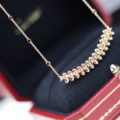 LUXEIFY CLASH PINK GOLD NECKLACE