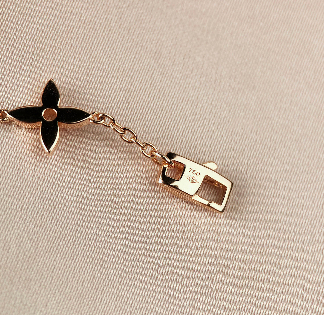 LUXEIFY STAR AND SUN 7 MOTIFS GOLD BRACELET