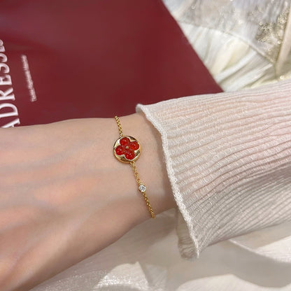 LUXEIFY SUN PEDANT CARNELIAN BRACELET