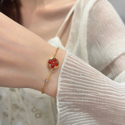 LUXEIFY SUN PEDANT CARNELIAN BRACELET