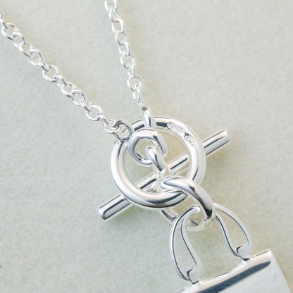 LUXEIFY POP H PEDANT SILVER NECKLACE