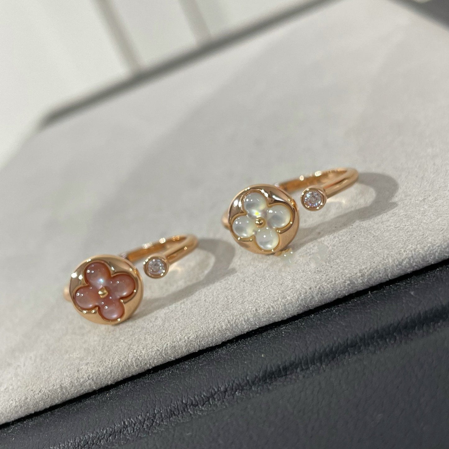 LUXEIFY SUN 1 DIAMOND PINK MOP RING