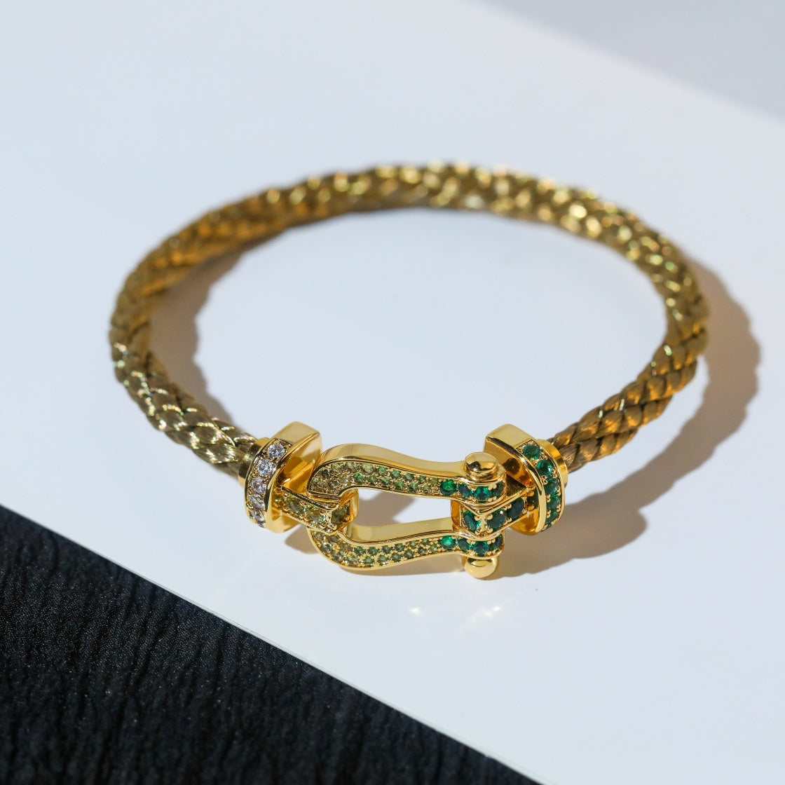 LUXEIFY FORCE 10 GOLD GREEN DIAMOND PAVED