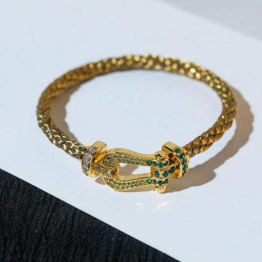 LUXEIFY FORCE 10 GOLD GREEN DIAMOND PAVED
