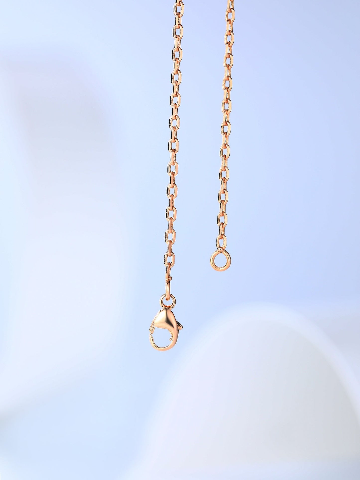 LUXEIFY H CAGE PINK GOLD NECKLACE
