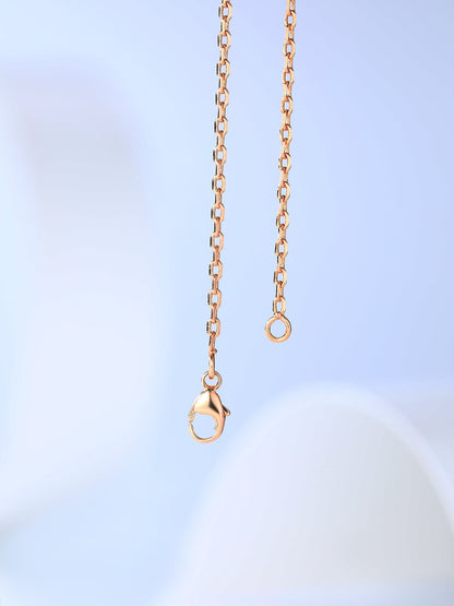 LUXEIFY H CAGE PINK GOLD NECKLACE