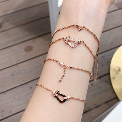 LUXEIFY FORCE 10 PINK GOLD DIAMOND NECKLACE
