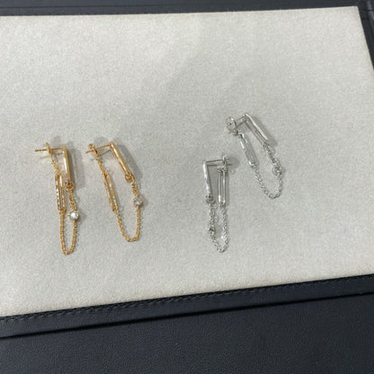 LUXEIFY CHAINE CHAOS DIAMOND DROP EARRINGS
