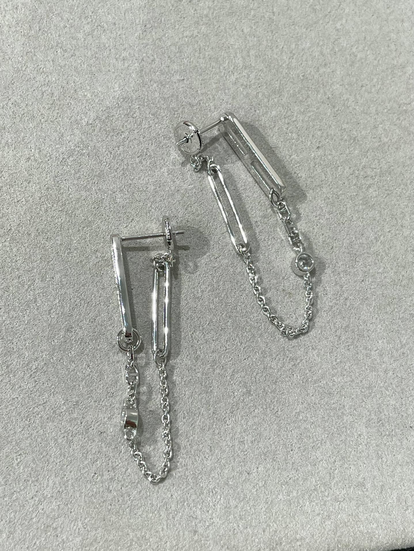 LUXEIFY CHAINE CHAOS DIAMOND DROP EARRINGS