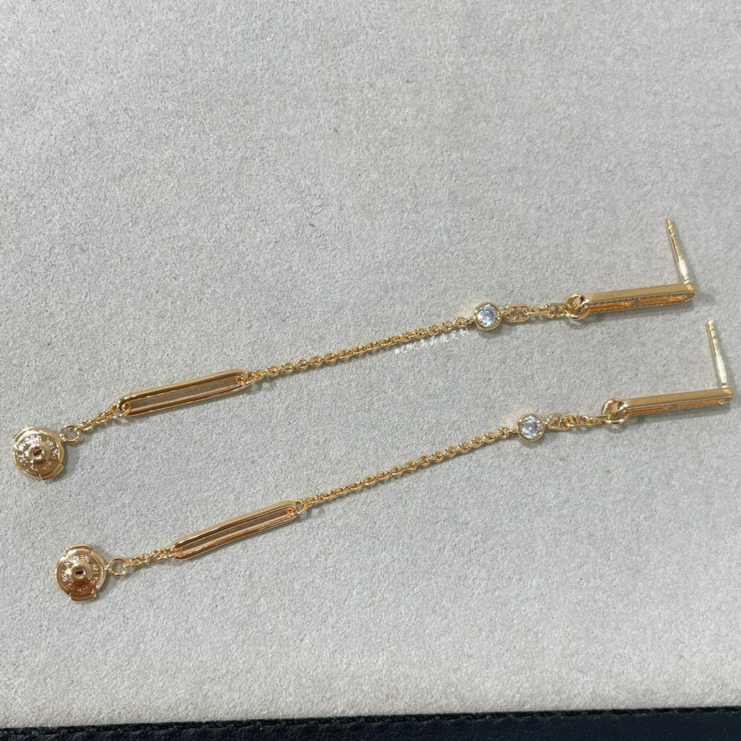 LUXEIFY CHAINE CHAOS DIAMOND DROP EARRINGS
