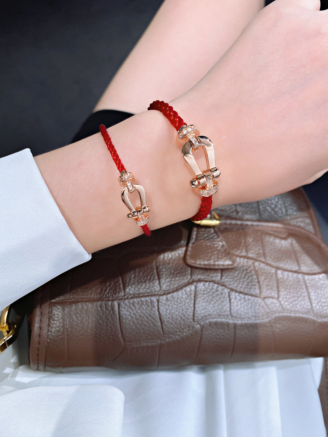 LUXEIFY FORCE 10 HALF DIAMOND PINK GOLD RED CORDERI LARGE AND MEDIUM MODEL