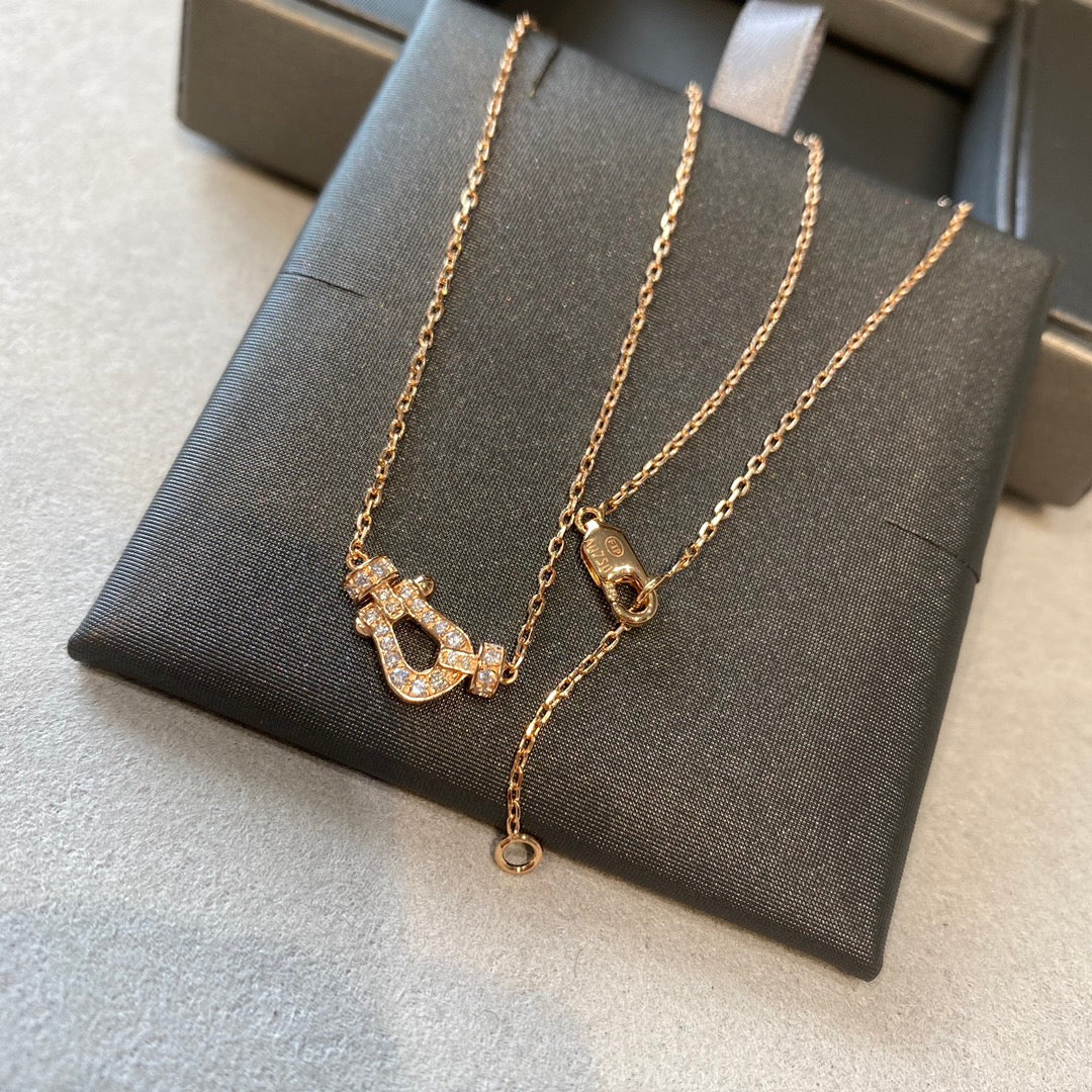 LUXEIFY FORCE 10 DIAMOND PINK GOLD NECKLACE MINI MODEL