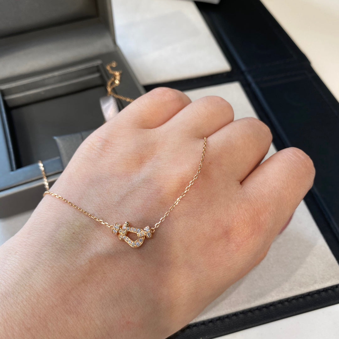 LUXEIFY FORCE 10 DIAMOND PINK GOLD NECKLACE MINI MODEL