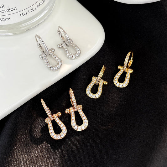 LUXEIFY FORCE 10 FULL DIAMOND DROP EARRINGS MEDIUM MODEL