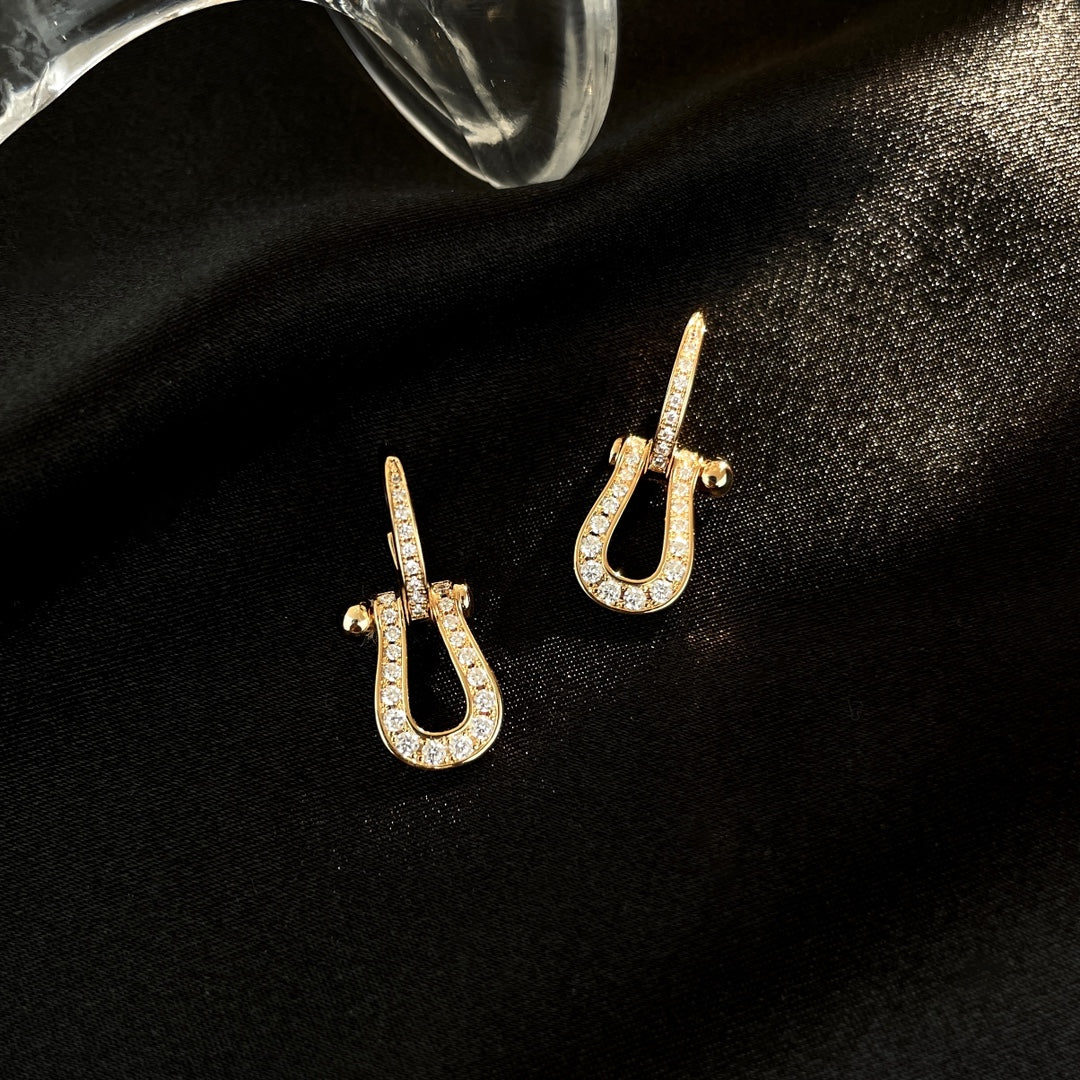 LUXEIFY FORCE 10 FULL DIAMOND DROP EARRINGS MEDIUM MODEL