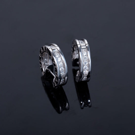 LUXEIFY ZERO 1 MINI SILVER DIAMOND EARRINGS
