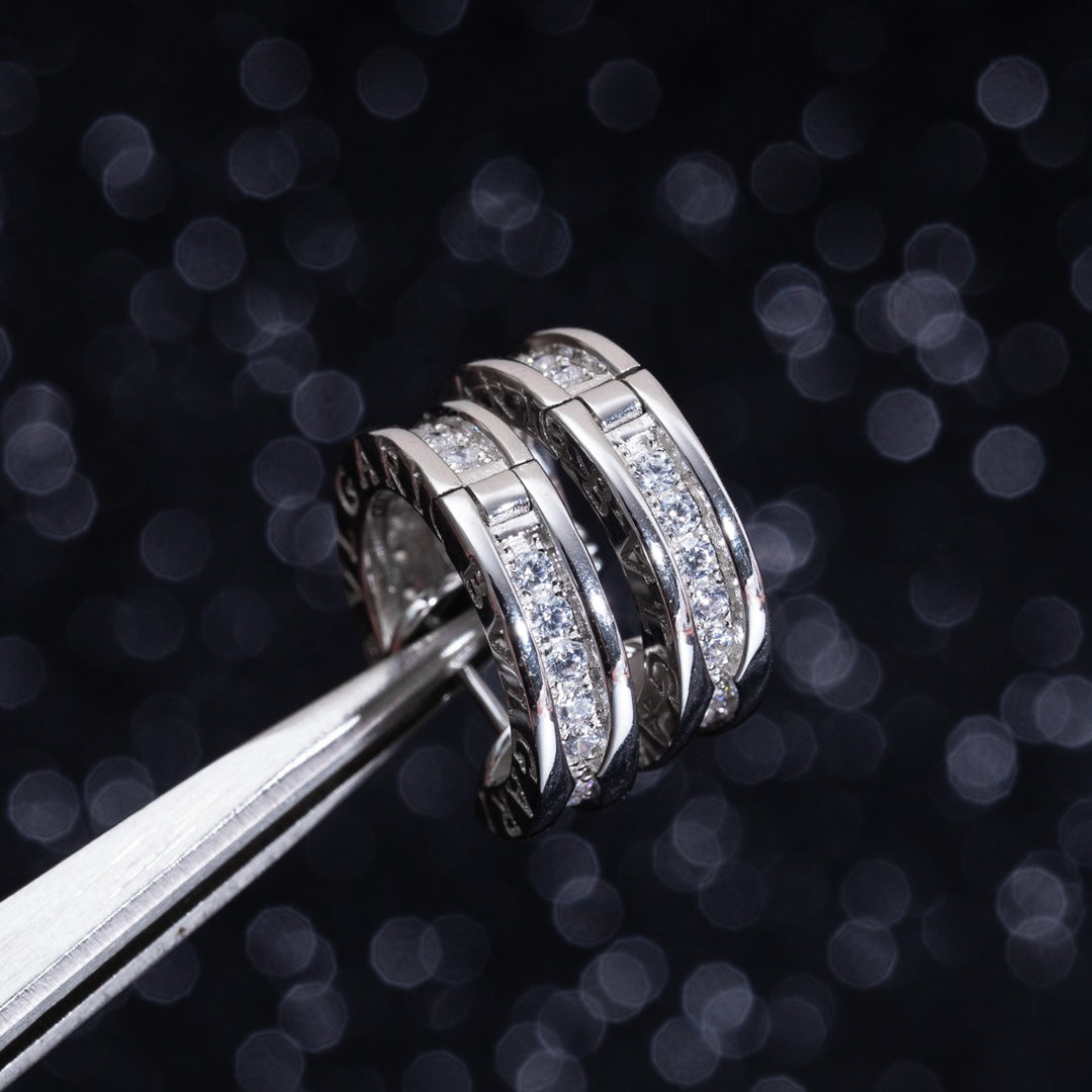 LUXEIFY ZERO 1 MINI SILVER DIAMOND EARRINGS