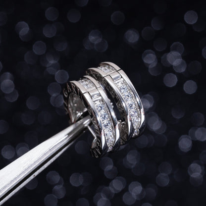 LUXEIFY ZERO 1 MINI SILVER DIAMOND EARRINGS