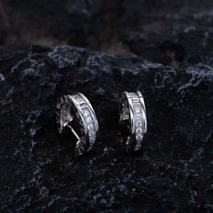 LUXEIFY ZERO 1 MINI SILVER DIAMOND EARRINGS