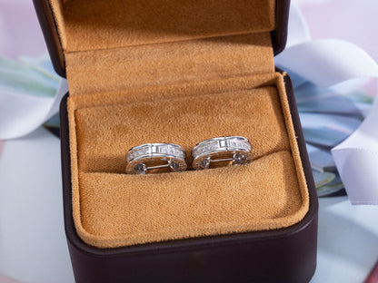 LUXEIFY ZERO 1 MINI SILVER DIAMOND EARRINGS