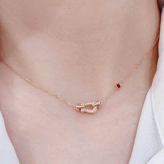LUXEIFY FORCE 10 DIAMOND PINK GOLD NECKLACE