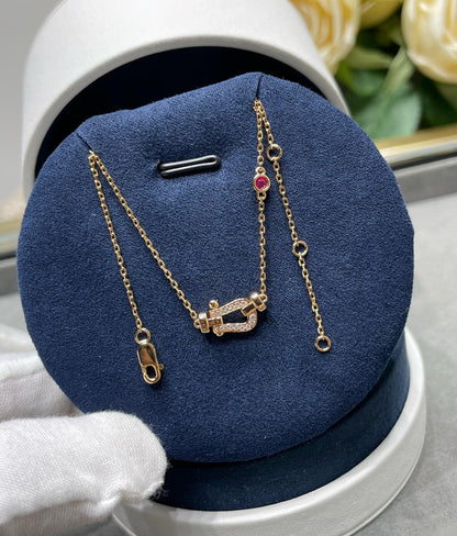 LUXEIFY FORCE 10 DIAMOND PINK GOLD NECKLACE