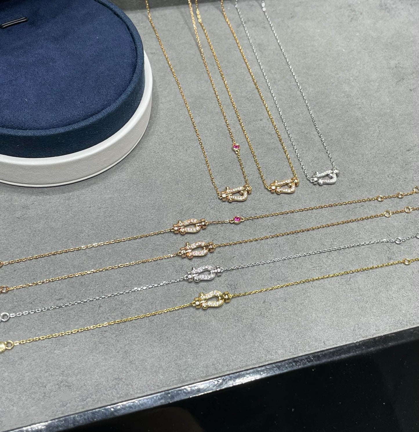 LUXEIFY FORCE 10 DIAMOND PINK GOLD NECKLACE