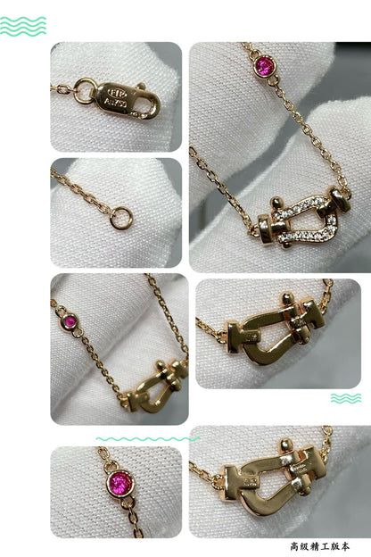 LUXEIFY FORCE 10 DIAMOND PINK GOLD NECKLACE