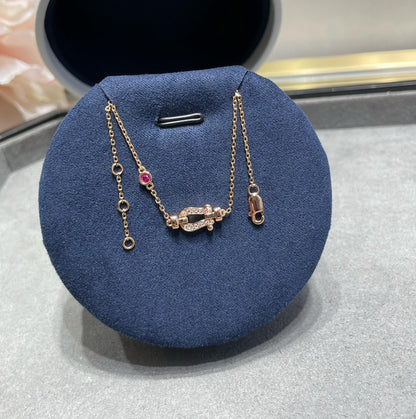 LUXEIFY FORCE 10 DIAMOND CHAIN LINK PINK GOLD BRACELET