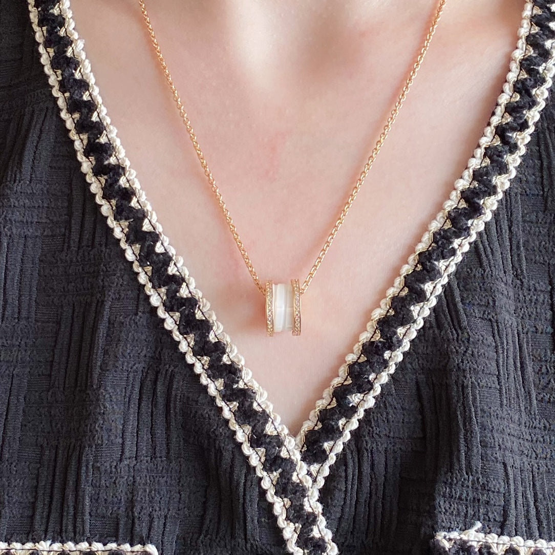 LUXEIFY ZERO 1 DIAMOND CERAMIC NECKLACE