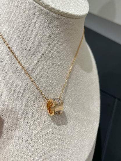 LUXEIFY LIENS EVIDENCE DIAMOND PAVED NECKLACE